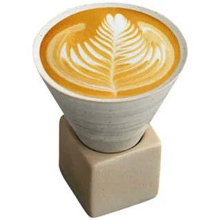 Elegantes Design Kegelförmige Keramik Kaffeetasse mit Ständer,Einzigartiger moderner Stil,Für heiße Getränke wie Tee,100 ml Fassungsvermögen,Stilvolle Heimdekoration Boho-Stil
