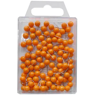 Wedo 56106 Markierungsnadeln Rundkopfnadeln, Nadellänge 16 mm, Kopfdurchmesser 6 mm, 100 Stück,