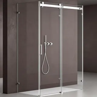 doporro Ravenna Komplettdusche mit Schiebetür 110 x 80 cm transparent ESG