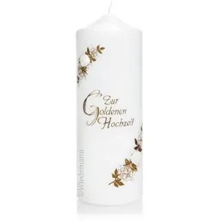 Wiedemann Kerzen Hochzeitskerze verziert 220 x 80 mm, mit individueller Namensverzierung