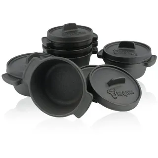 BBQ-Toro Mini Dutch Oven Set Ø 11 cm Gusseisen schwarz