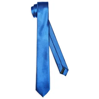 Ladeheid Krawatte Klassische Herren Krawatte glänzend Vielfältige Farben TMS-6 150cmx6cm (1-St) blau