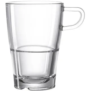 LEONARDO Latte-Macchiato-Glas SENSO, Glas, hitzebeständig und widerstandsfähig, Inhalt 230 ml, 6-teilig weiß