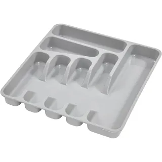Keeeper - Besteck-Organizer-Tablett 39,5 x 37 x 5 cm, nordisches Grau