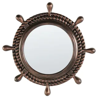 Beliani Wandspiegel GORMAZ 46 x 46 cm Braun