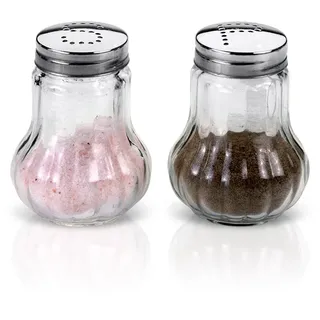Metaltex Salz-/Pfefferstreuer Set 7 cm Glas unbefüllt