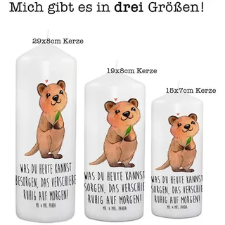 Mr. & Mrs. Panda Formkerze 19 x 8 cm Quokka Happy - Weiß - Geschenk, lustige Sprüche, Tiermotive (1-tlg) weiß