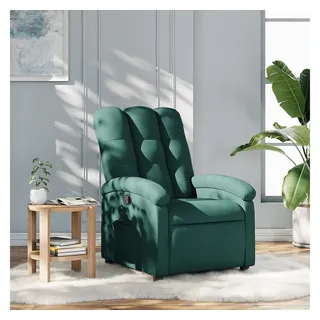 vidaXL Relaxsessel Dunkelgrün Stoff 93 x 101 x 93 cm Grün mit Rollen