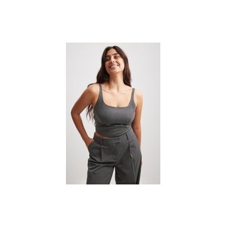 NA-KD Korsett-Oberteil mit quadratischem Ausschnitt - Grey, 40