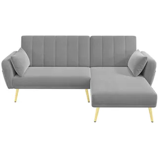 Wishdor Eckschlafsofa, Grau, Metall, 3-Sitzer, L-Form, 191.5x157 cm, Wohnzimmer, Sofas & Couches, Wohnlandschaften, Ecksofas