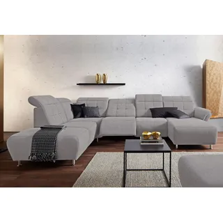 Home Affaire Eckcouch Mikrofaser 2-Sitzer Grau
