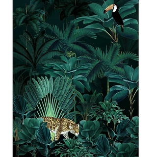 Komar Home Fototapete Jungle Night  (4 -tlg., B x H: 200 x 250 cm, Vlies)