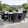 Poly-Rattan Set 6-tlg Schwarz