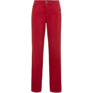MAC Bequeme Jeans "Gracia", Damen, Gr. 38, Länge 32, rot (marsala ppt), Denim/Jeans, Obermaterial: 95% Baumwolle, 3% Polyester, 2% Elasthan, feminin, comfort fit knöchellang, Jeans, Passform feminine fit