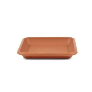 Greemotion Blumentopfuntersetzer Jana in Terracotta - Blumen-Untersetzer eckig für Pflanzkübel - Pflanzenuntersetzer quadratisch aus Kunststoff - Pflanzen Untertopf 49 x 49 cm