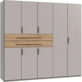 Wimex Drehtürenschrank Digit Kleiderschrank wahlweise mit oder ohne Spiegel (Schlafzimmer Schrank Bestseller im modernem Design) erhältlich in den Breiten 225cm oder 270cm (mit 8 oder 10 Türen) grau 225 cm x 208 cm x 58 cm