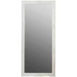 elbmöbel Wandspiegel Holzrahmen weiß antik 162x72cm mit Patina | Barock Landhausstil Vintage Shabby Chic | Flur Bad Garderobe Dekospiegel
