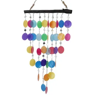 Guru-Shop Dekoobjekt Muschel Mobile, Ethno Windspiel, Sonnenfänger -.. bunt 30 cm x 60 cm x 2 cm