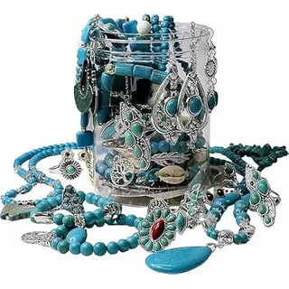 Schmuckdosen-Bündel, Vintage-Schmuckschatulle, Überraschungsbox für Damen, Ringe, Halsketten, Armbänder, Ohrringe, Haarspangen-Set