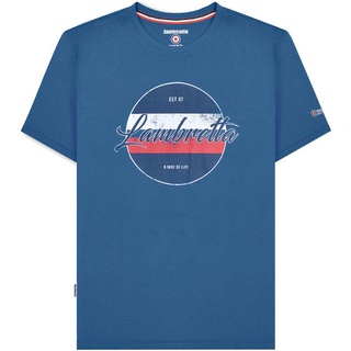Lambretta Vintage Print Herren T-Shirt SS1010-DK BLUE-S