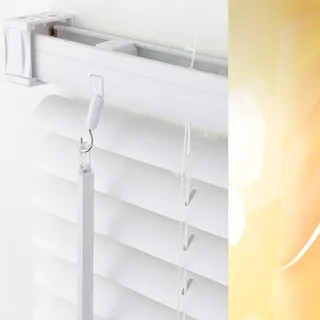 PVC / Kunststoff-Jalousie Breite 180 cm x 160 cm Höhe in Farbe 01 / weiß / Jalousien Jalousette Jalousetten Plastik Standard 180x160 white weiss