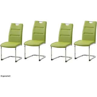 Hti-Living Schwingstuhl DannyC Kunstleder grün 4er Set