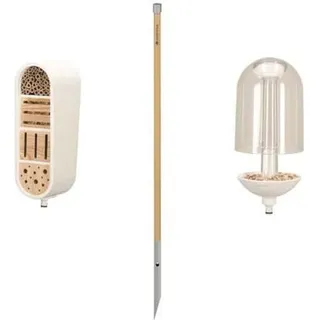 Gardena Ready4garden Clickup Set Vogelfutterhaus + Insektenhotel + Stiel