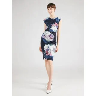 Swing Cocktailkleid Blau/Weiß 40