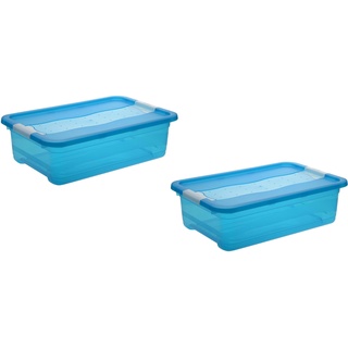 Organizer KEEEPER "cornelia" Aufbewahrungsboxen Gr. B/H/T: 39,5 cm x 17 cm x 59,5 cm, blau Aufbewahrungsbox Stapelbox Aufbewahrung Ordnung Aufbewahrungsboxen Aufbewahrungsbox, mit Deckel, 28 Liter