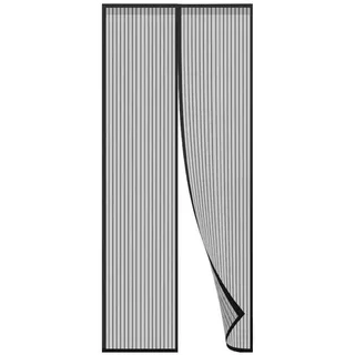krumad Fliegengitter Tür Magnet 100 x 220 cm Schwarz