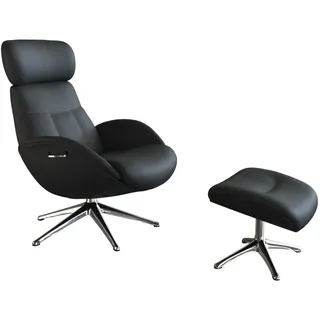flexlux Relaxsessel FLEXLUX schwarz 90 x 107 x 89 cm mit verstellbarem Kopfteil