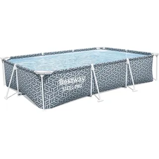 Bestway Stahlrahmen-Pool Steel Pro Frame 300 cm x 201 cm x 66 cm Rechteckig
