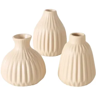 Boltze Vase Esko 3er-Set, Beige