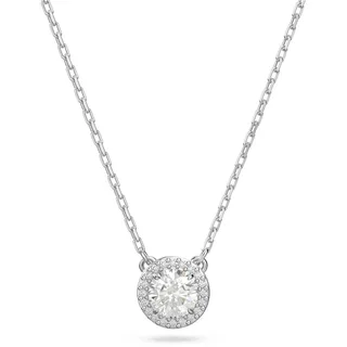 Swarovski Una Anhänger Kette mit Kristallen Silber