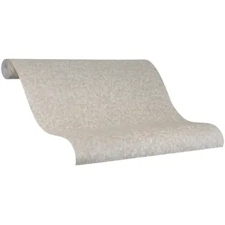 Glööckler Vliestapete, glänzend, Glitzermuster, schimmernd, (1 St), Blattmotiv, moderne Tapete für Schlafzimmer Wohnzimmer Küche beige