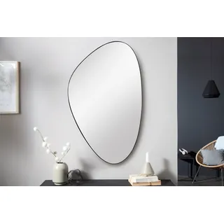 riess-ambiente Wandspiegel NOEMI 90cm schwarz · asymmetrischer Spiegel mit schwarzem Rahmen, gerahmter Mirror zum Aufhängen · Flur · vertikal & horizontal · Design schwarz
