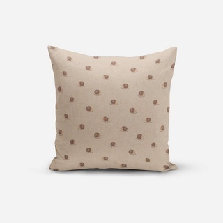 SCHÖNER LEBEN. Dekokissen Kissenhülle Hedgehog Igel natur braun div. Größen von SCHÖNER LEBEN. beige|braun quadratisch - 70 cm x 70 cm