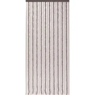 CONACORD Flauschi Ösen 90 x 200 cm Silber/Weiß 2
