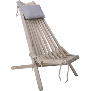 Garden Pleasure FALUN Relaxsessel 69 x 93 x 104 cm grau klappbar 1 St.