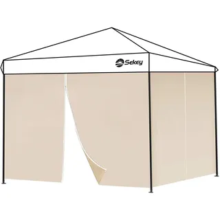 Sekey Seitenwände für Pavillon 3x3 2 Stück Khaki 3 x 3 m