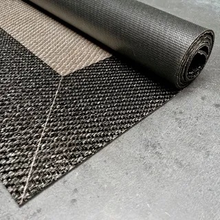 STORESDECO Vinylteppich 80 x 150 cm Beige/Schwarz