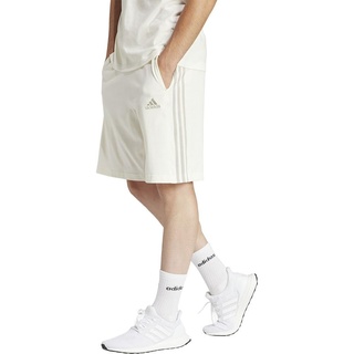 adidas Men's Essentials Single Jersey 3-Stripes Shorts Freizeit, Off White, M