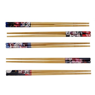 Essstäbchen Set,5 Paar Süße Katze Holz Natürliche Essstäbchen Stäbchen Japanisch Chopsticks Sushi Stäbchen Bambus Bambus Natürliche Wiederverwendbare Essstäbchen with Box