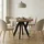 Runder Ausziehbarer Tisch 90 x 76 x 90 Eiche Craft Golden Schwarz Braun