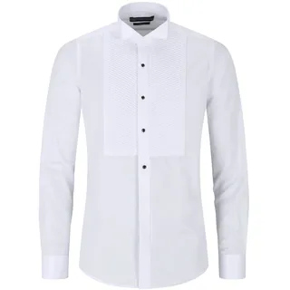 TruClothing.com Weißes Hemd für Herren mit Flügelkragen Smoking Doppelmanschette Satin Baumwolle - XXL