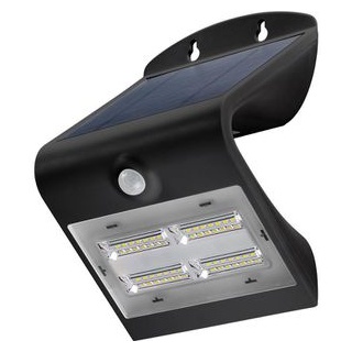Goobay LED-Außenstrahler 45807, 20W, 400 lm, Bewegungsmelder, Solar + Akku, schwarz