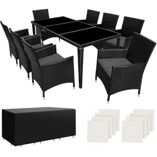 Tectake Monaco Set 9-tlg. schwarz