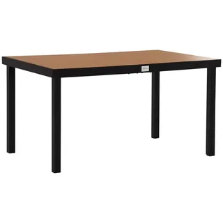 ComfortXL Gartentisch, Natur, Metall, Kunststoff, 90x74x140 cm, Gartenmöbel, Gartentische, Gartentische