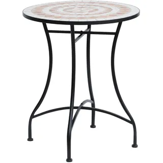 Outsunny Gartentisch Mosaiktisch Balkontisch Beistelltisch Seviertisch rund