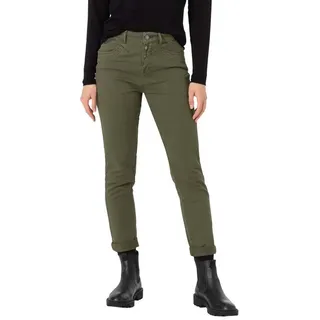 Timezone Straight-Jeans REGUALR RAVENTZ 7/8 mit Stretch grün W 25